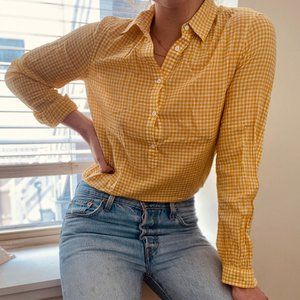 J Crew Gingham Button-Up